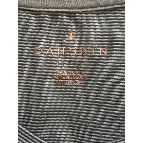 Danskin Athletic Shirt  Womens Size Small  Color Grayish Blue with Small Stripes - Picture 4 of 5
